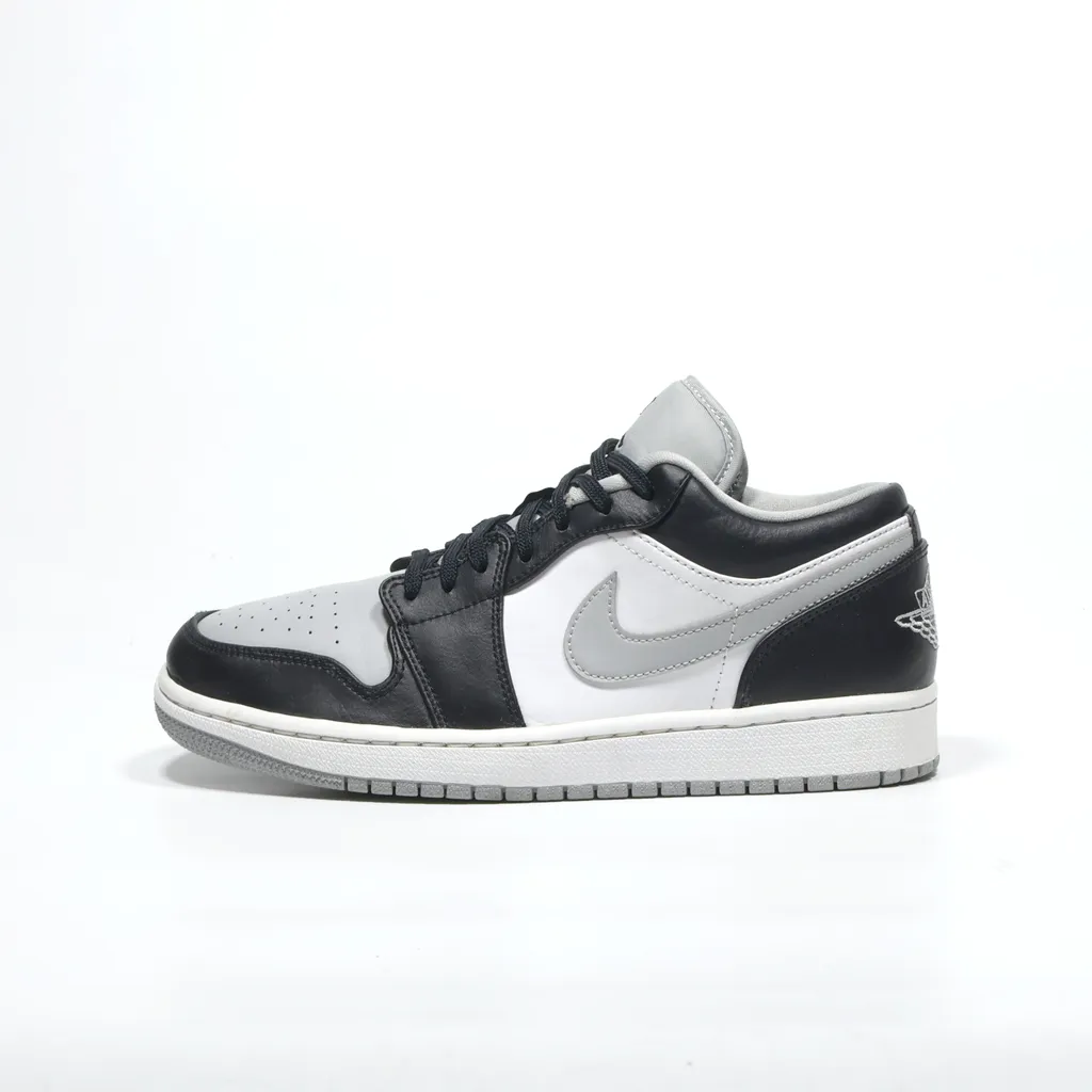 Air Jordan 1 Low-Top Sneakers Leather Black Color For Men