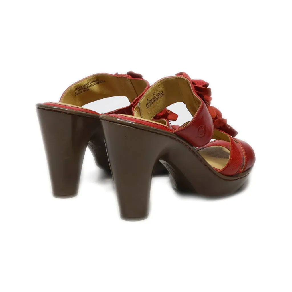 Born High-Heel Sandals Leather Red Colour For Women