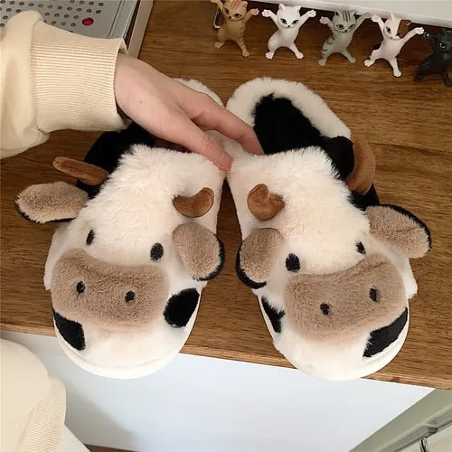 Cute Cow Animal Soft Slippers
