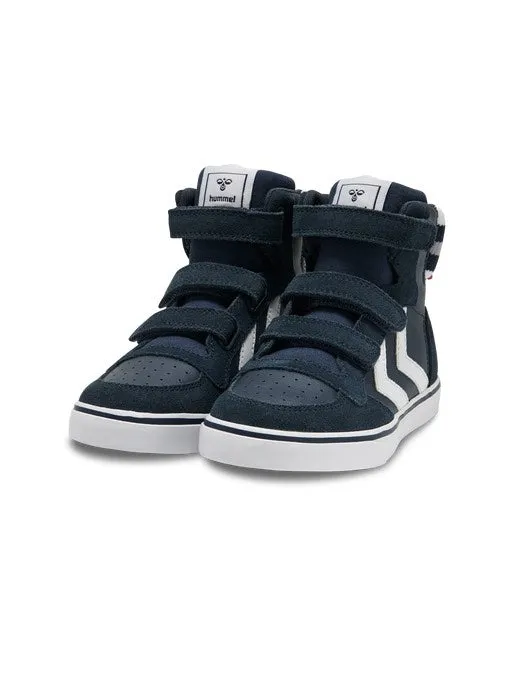 Hummel Stadil Pro Junior Leather and Suede Blue Nights Trainers