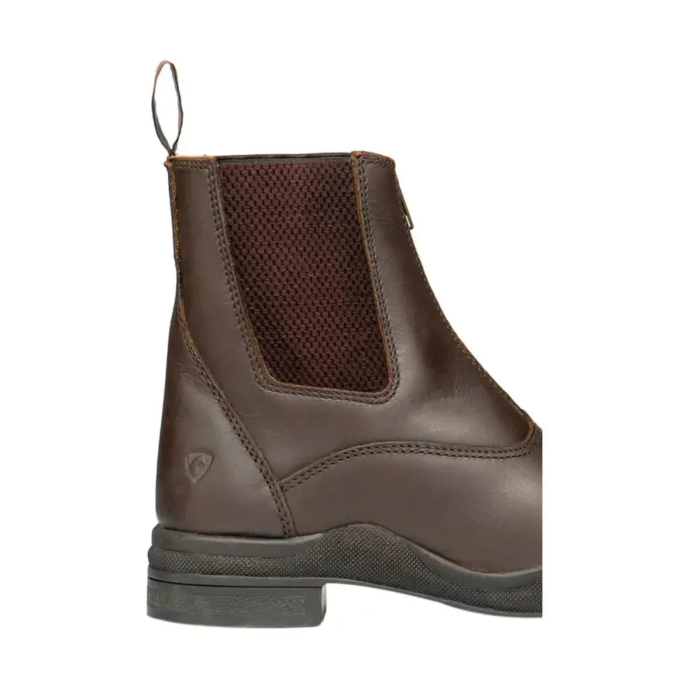 Hy Equestrian Fleece Lined Wax Leather Zip Jodhpur Boot