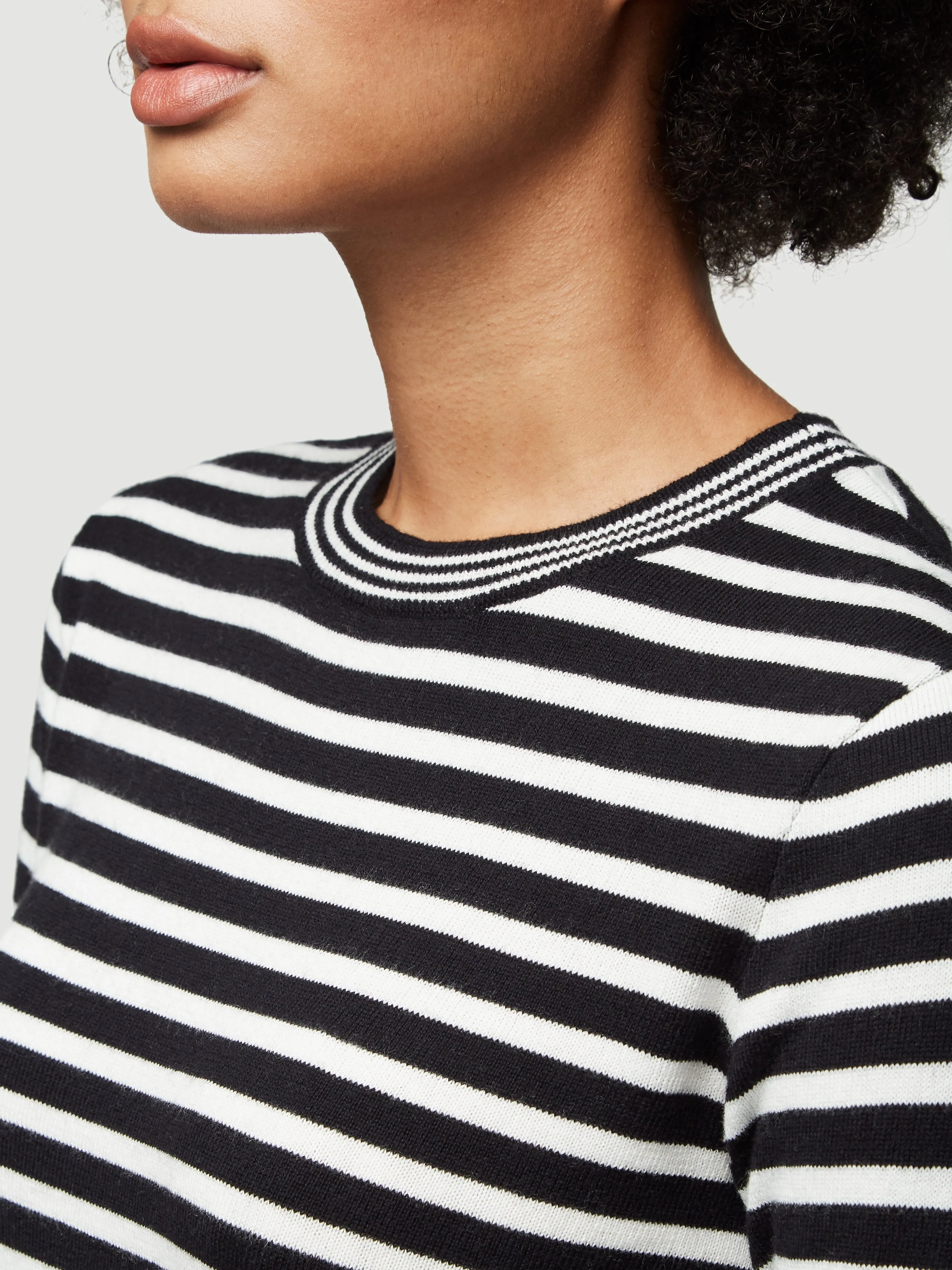 Mixed Stripe Crew -- Noir Multi
