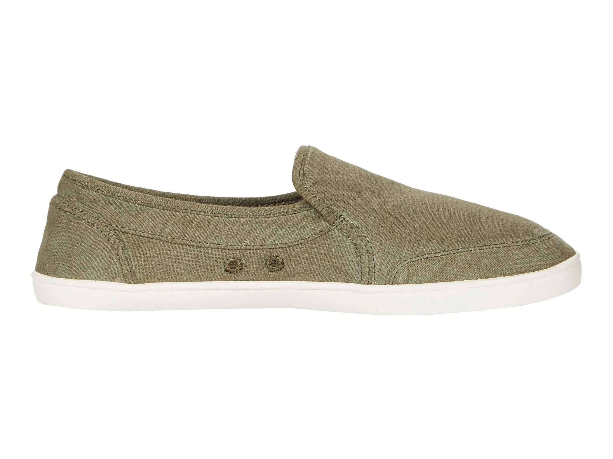 Sanuk PAIR O DICE Casual Canvas Slip On Loafers MILITARY GREEN (7.5, MILITARY GREEN)